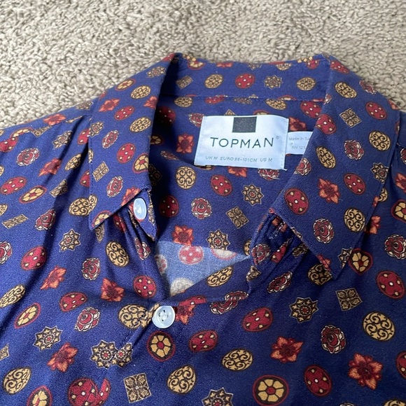 Topman Topshop Patterned Button Up Shirt - Picture 3 of 7